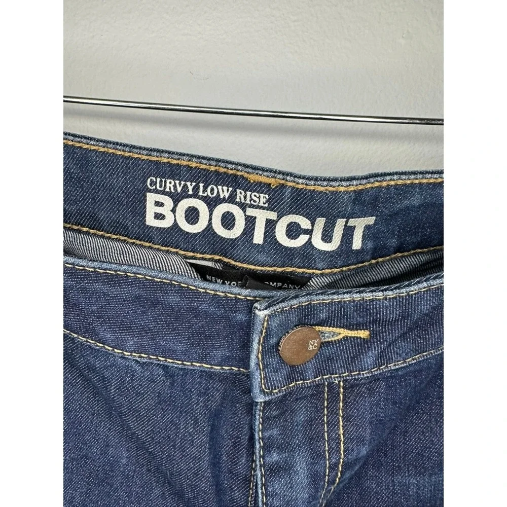 New York & Company Curvy Low Rise‎ Bootcut Jeans Dark Wash Denim Women's Sz 18